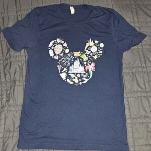 Navy Blue Graphic Short Sleeve Tee